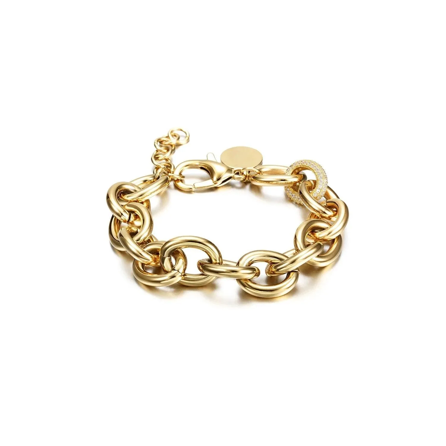 ΔΣΘ Signature Pyramid Pendant and Oval Link Bracelet (Stainless Steel)