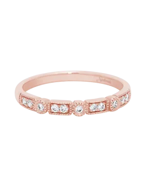 10ct Rose Gold Diamond Set Band - 783428