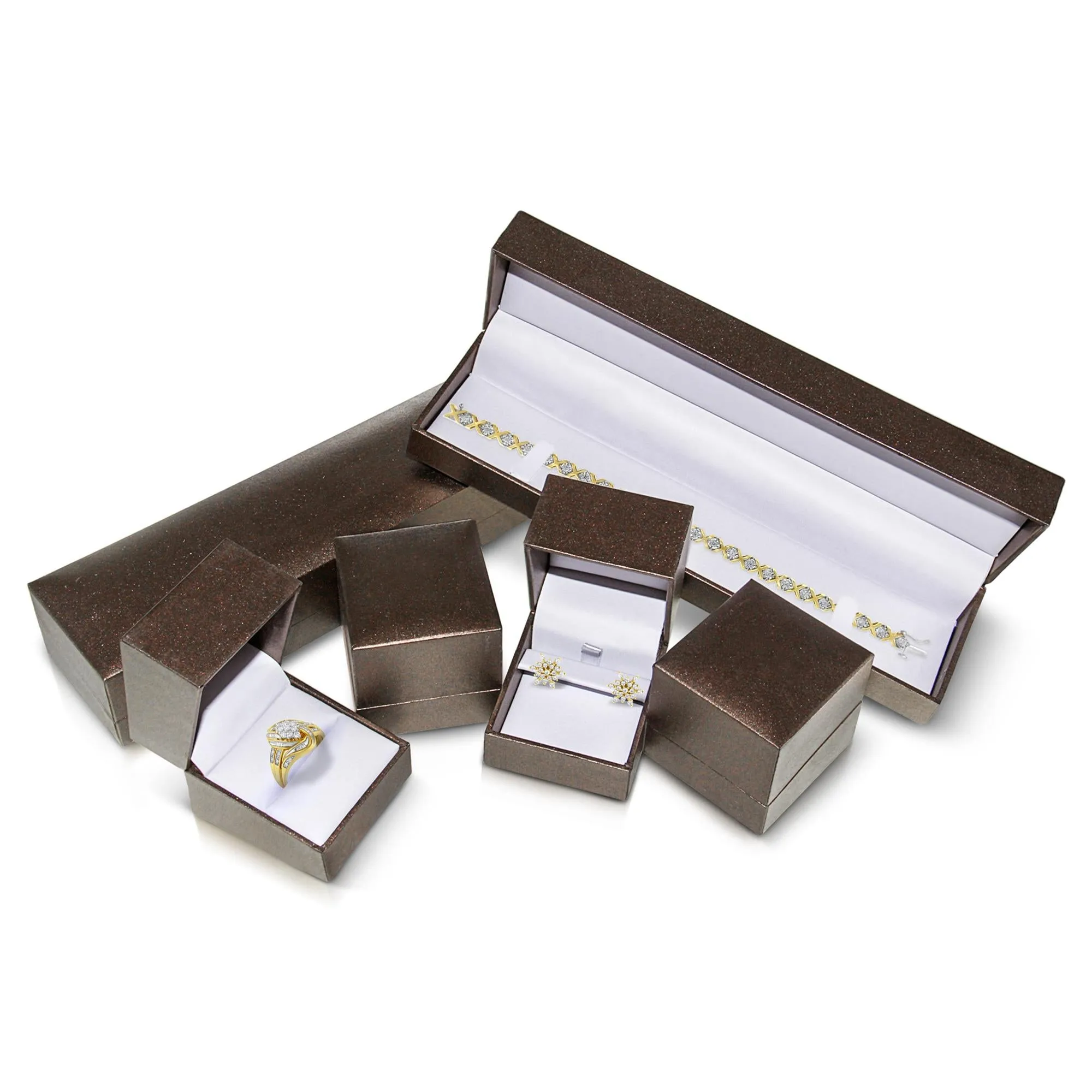 10K Yellow Gold 2.0 Cttw Invisible-Set Princess Cut Diamond Rectangula