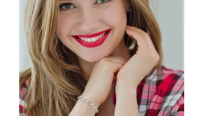 1/10 Carat Diamond XO Infinity Bracelet - Choice of  Platinum or Yellow Gold Overlay - Ships Same/Next Day!