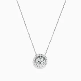14K White Gold Diamond Necklace, 0.72 TCW