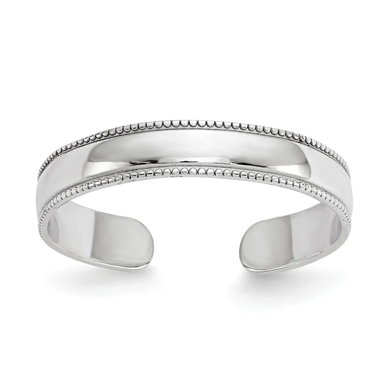 14KT White Gold 3MM Toe Ring