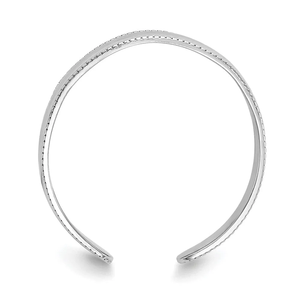 14KT White Gold 3MM Toe Ring