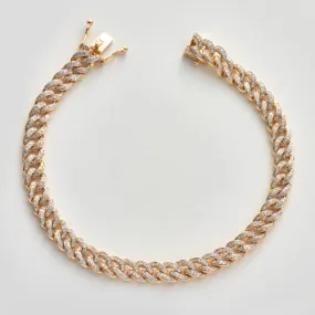 14KY 1.60CTW DIAMOND MIAMI CUBAN BRACELET