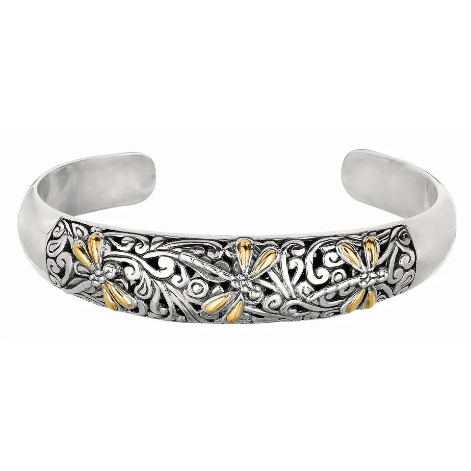 18K Gold and Silver Dragonfly Bracelet