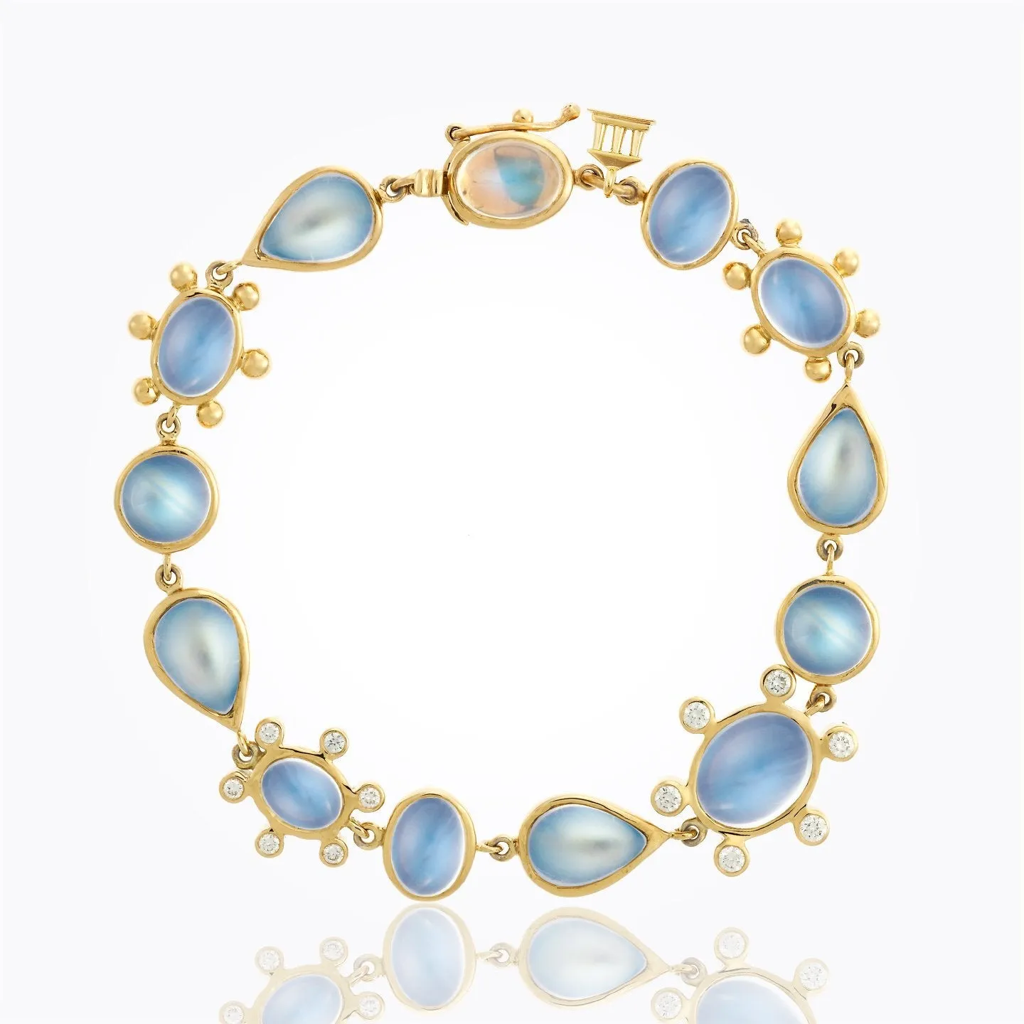 18K Halo Link Bracelet with diamond