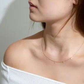 18K Rose Gold Diamond Necklace