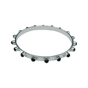 211-10-S | SEEMA BANGLE BRACELET ( 4 MM BLACK ONYX ON SILVER)