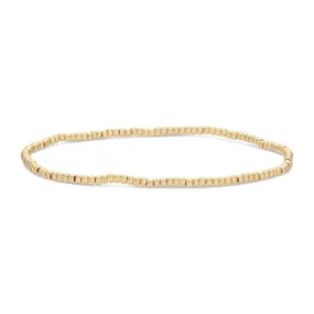 2mm Gold Bead Stretch Bracelet