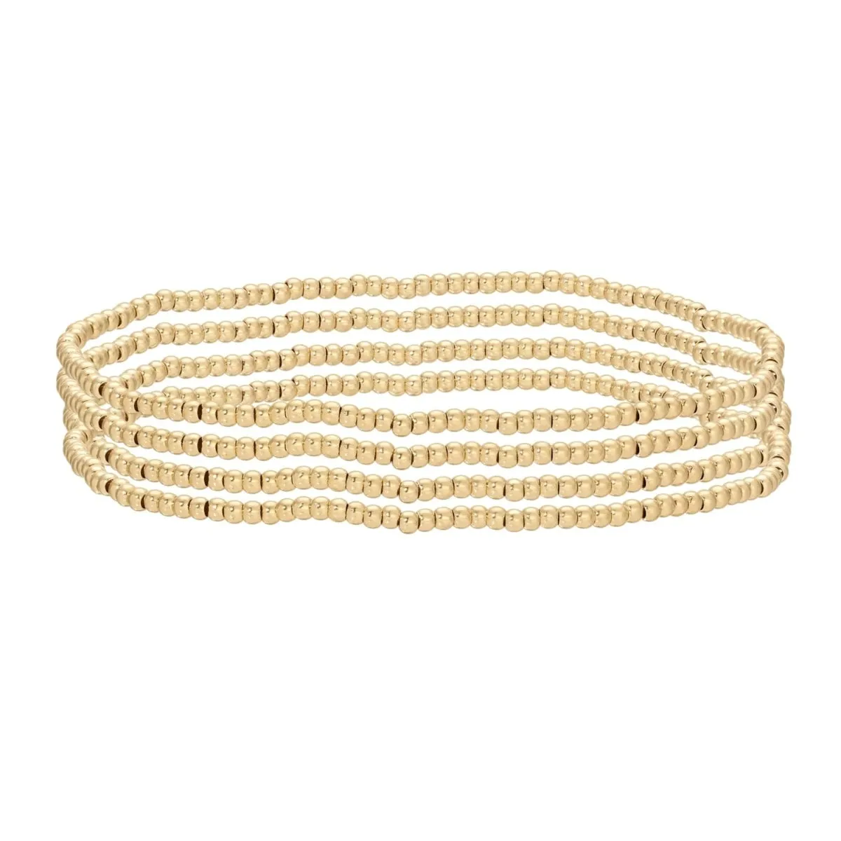 2mm Gold Bead Stretch Bracelet