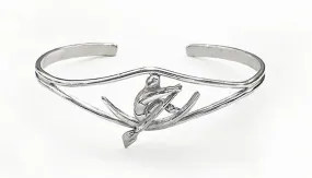 3D Side View Single Scull in Thin Split Cuff Rowing Bracelet
