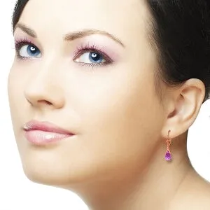4.5 Carat 14K Solid Rose Gold Leverback Earrings Briolette Pink Topaz