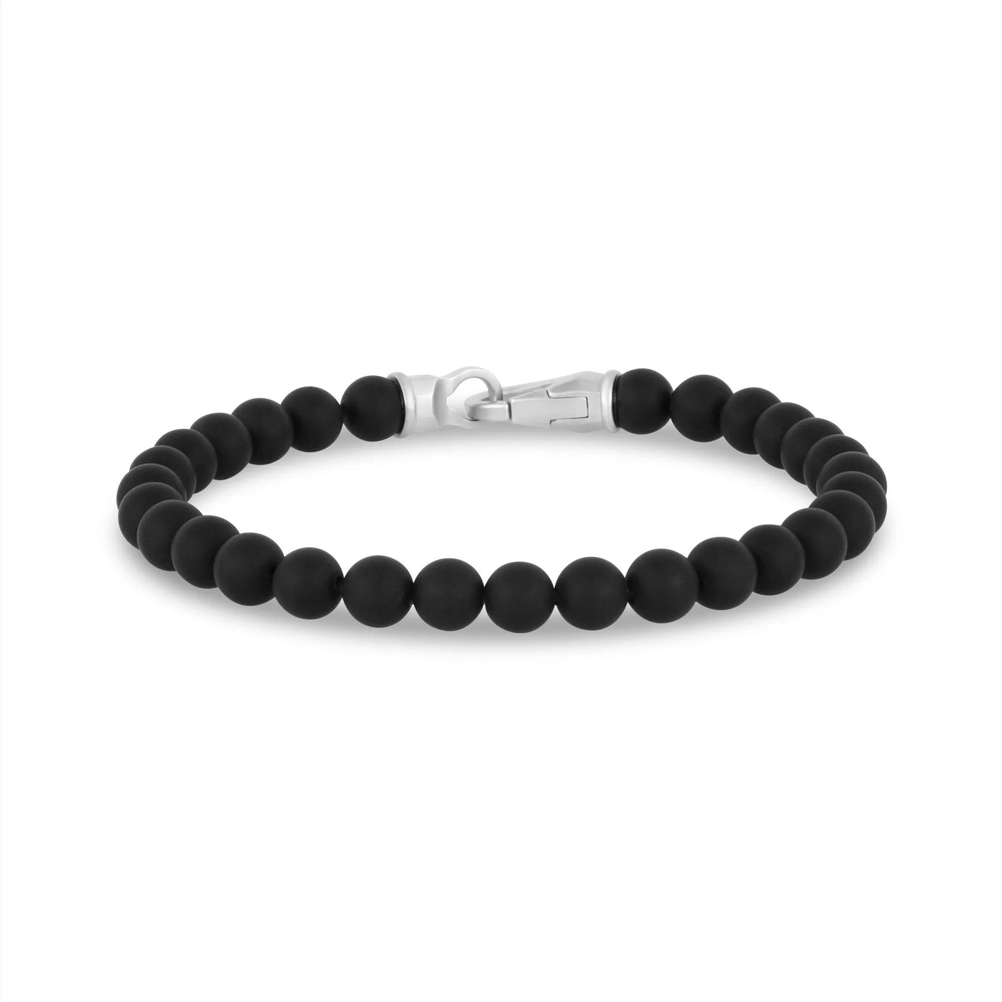 6mm Matte Clasp Bead Bracelet