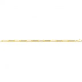 9ct Yellow Gold Ladies Paperclip Bracelet BR647