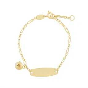 9ct Yellow Gold Silver Infused Baby ID Bracelet
