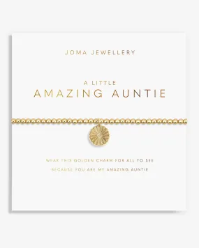 A Little 'Amazing Auntie' Bracelet in Gold