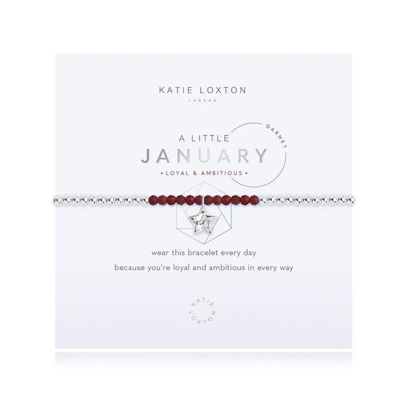 A Little Birthstone January Garnet Bracelet