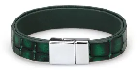 AB003 Hunter Croc Leather Bracelet