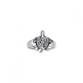 Aboriginal Turtle Silver Toe Ring TR3724