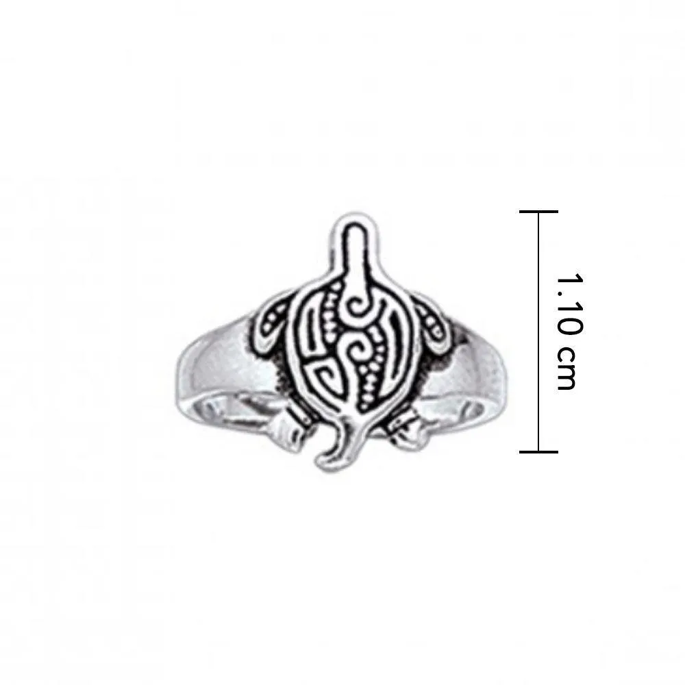 Aboriginal Turtle Silver Toe Ring TR3724