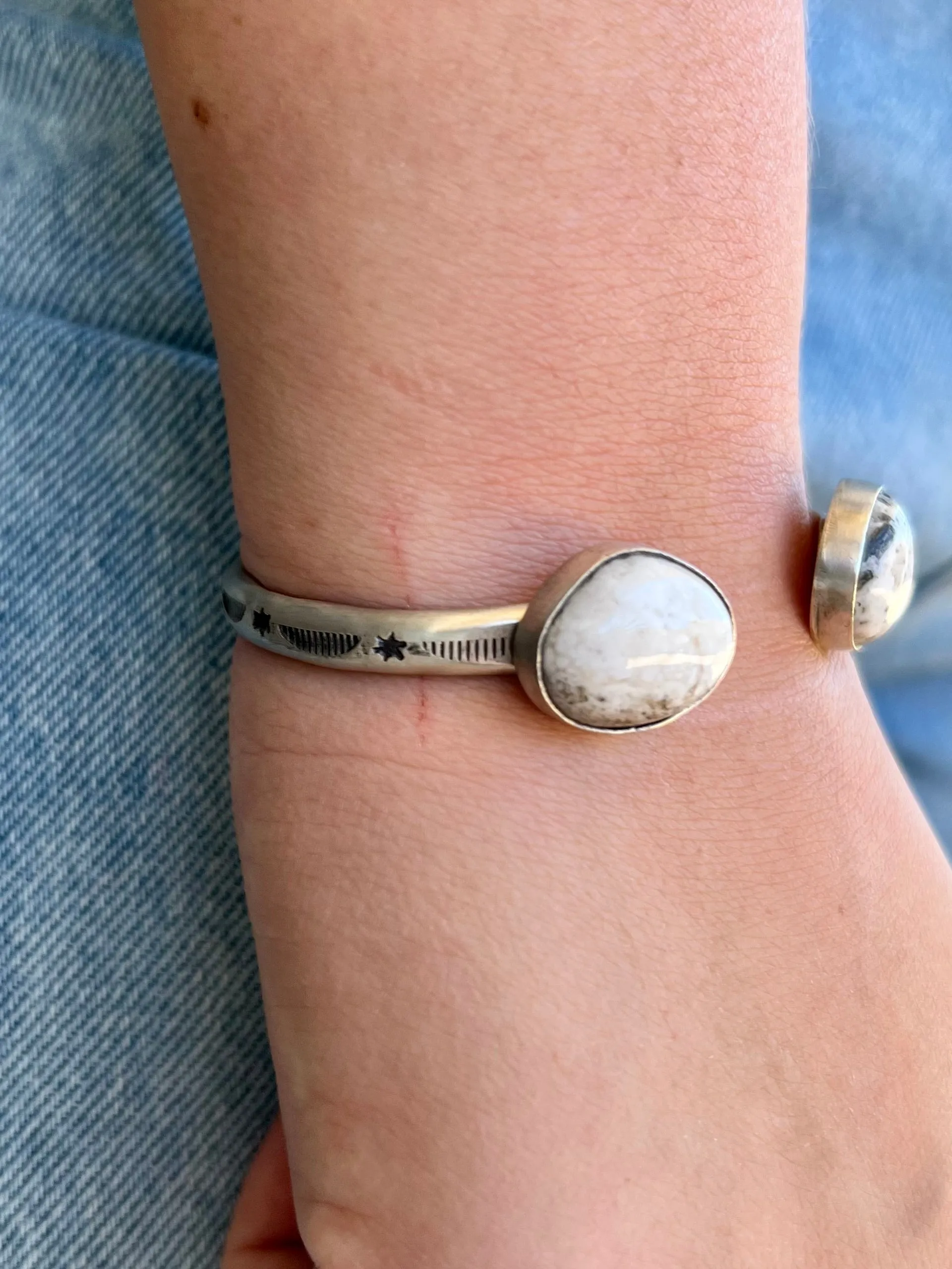 Adjustable Cuff Dove Navajo Sterling Silver Bracelet