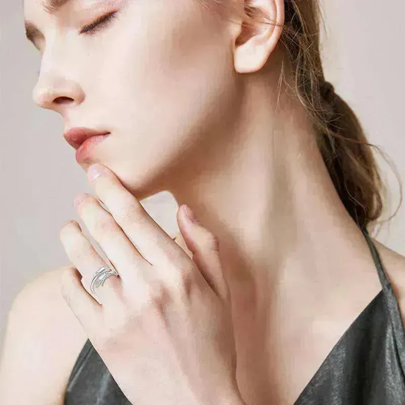 Adjustable Inspire Hand Open Ring