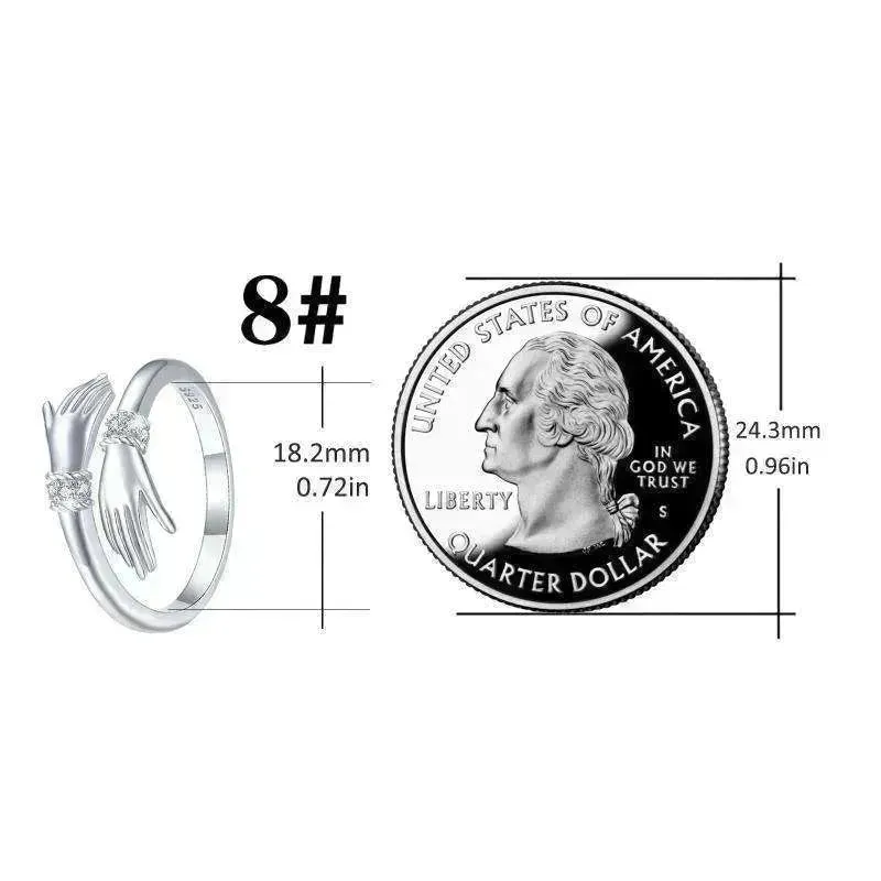 Adjustable Inspire Hand Open Ring