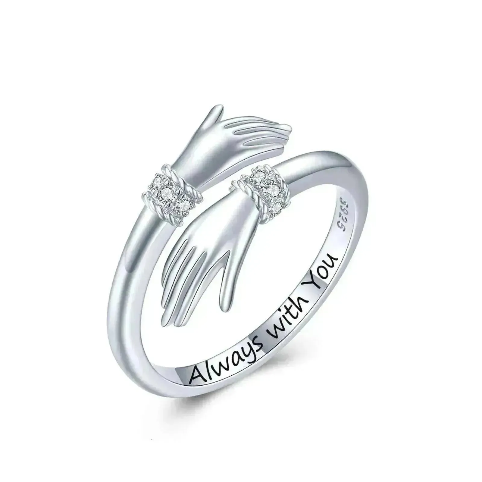 Adjustable Inspire Hand Open Ring