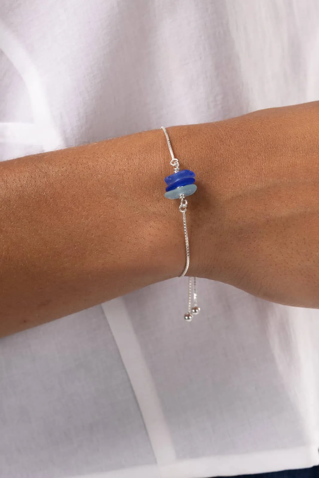 Adjustable Three Stone Bracelet with Gift Box