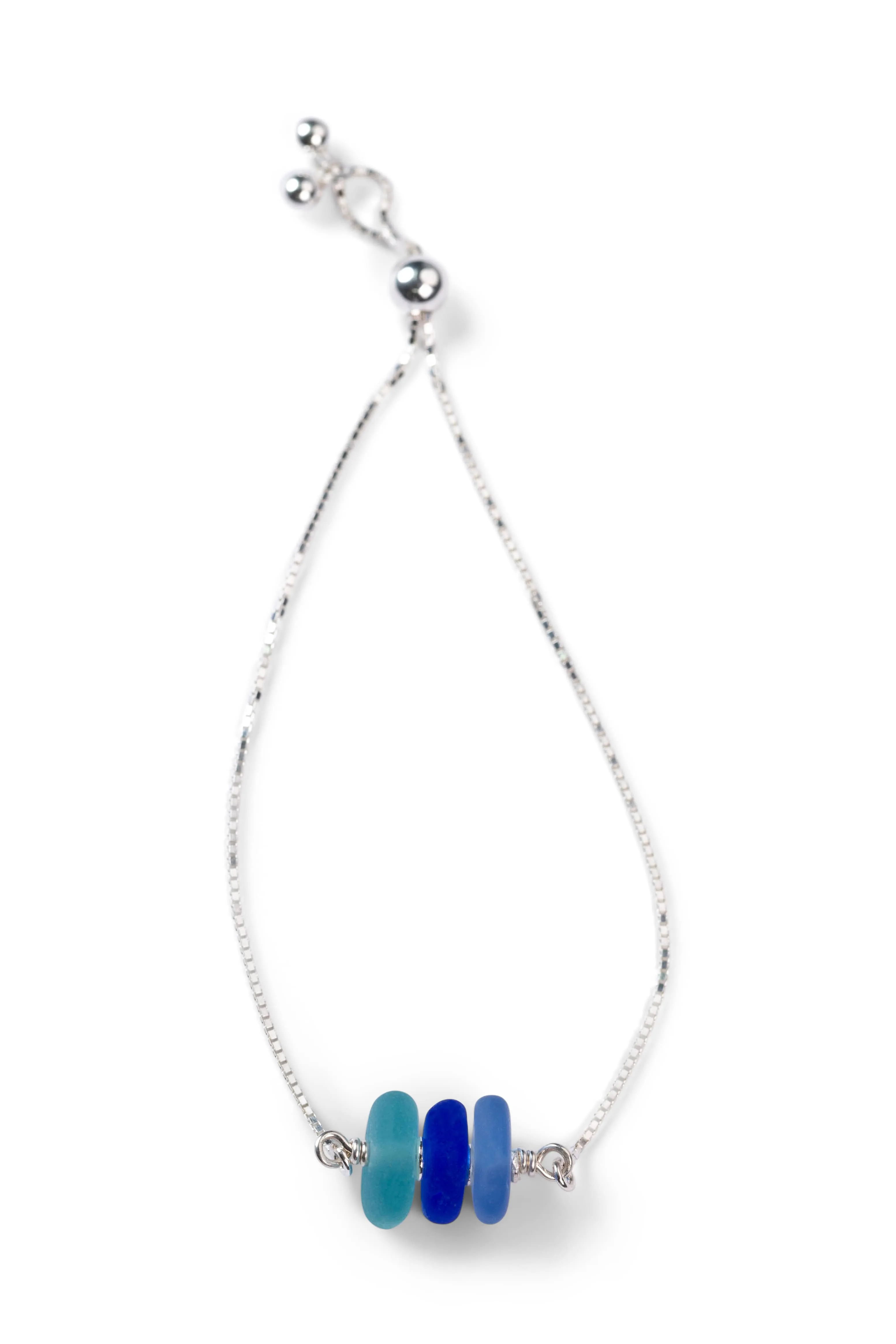 Adjustable Three Stone Bracelet with Gift Box