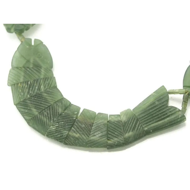 Afghan Jade/Bowenite Fish Abundance Necklace