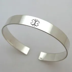 Alert Cuff Bracelet - Medical ID Bracelet