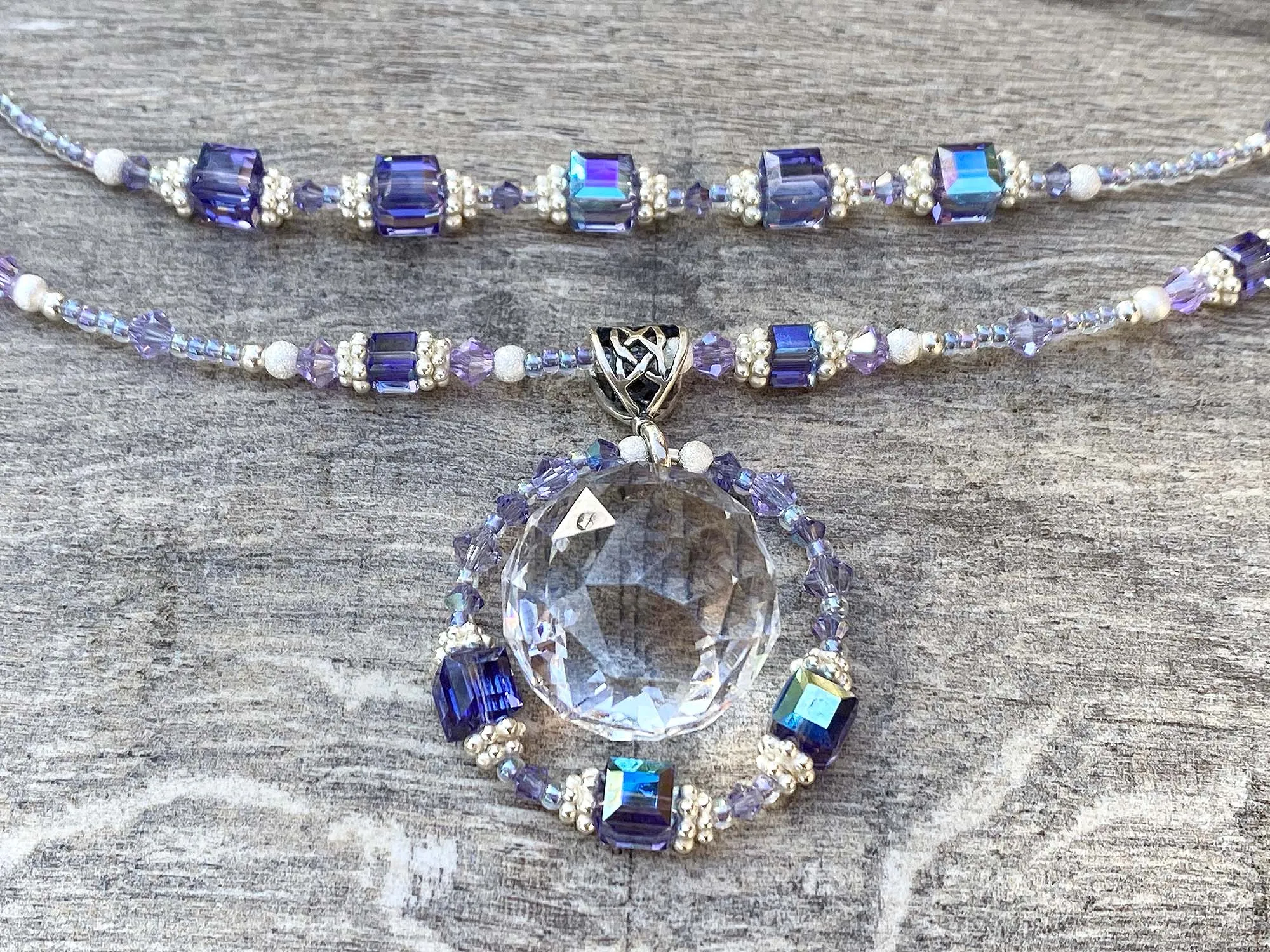 Alluring Tanzanite Crystal Prism Necklace