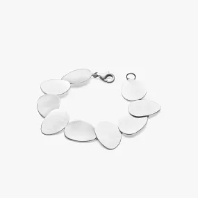 Alternating  Stepping Stone Sterling Silver Bracelet