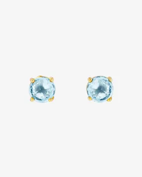 Amalfi Round Blue Topaz Studs