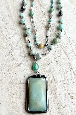 Amazonite Beaded Necklace