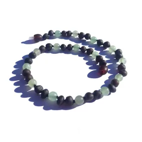 Amber Goose Gemstone & Amber Necklace - Aloe