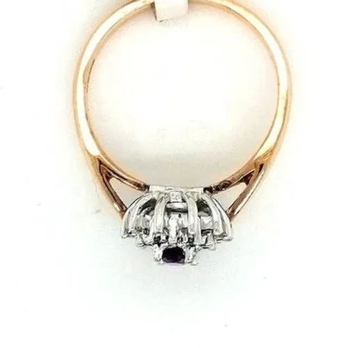 Amethyst & Diamond Cluster Ring