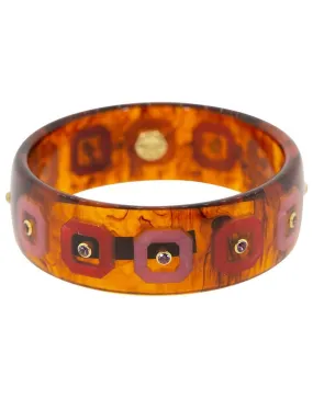 Amethyst and Garnet Tortoise, Pink and Red Bakelite Bangle