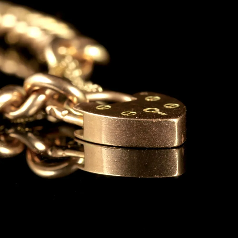 Antique Edwardian Fancy Bracelet 9Ct Gold Dated 1908