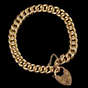 Antique Edwardian Fancy Bracelet 9Ct Gold Dated 1908