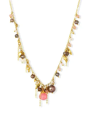 Ashiana Olive Necklace Pink