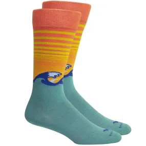 'Atlantic Beach' Cotton Socks in Dubarry by Brown Dog Hosiery