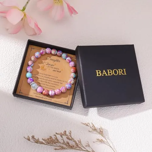 BABORI Gifts for Mother in Law Women Birthday Gifts Valentine's Day Anniversary Mother's Day Christmas Jewelry Cute Meaningful Gift Idea for Her Presents Moonstone Bracelet