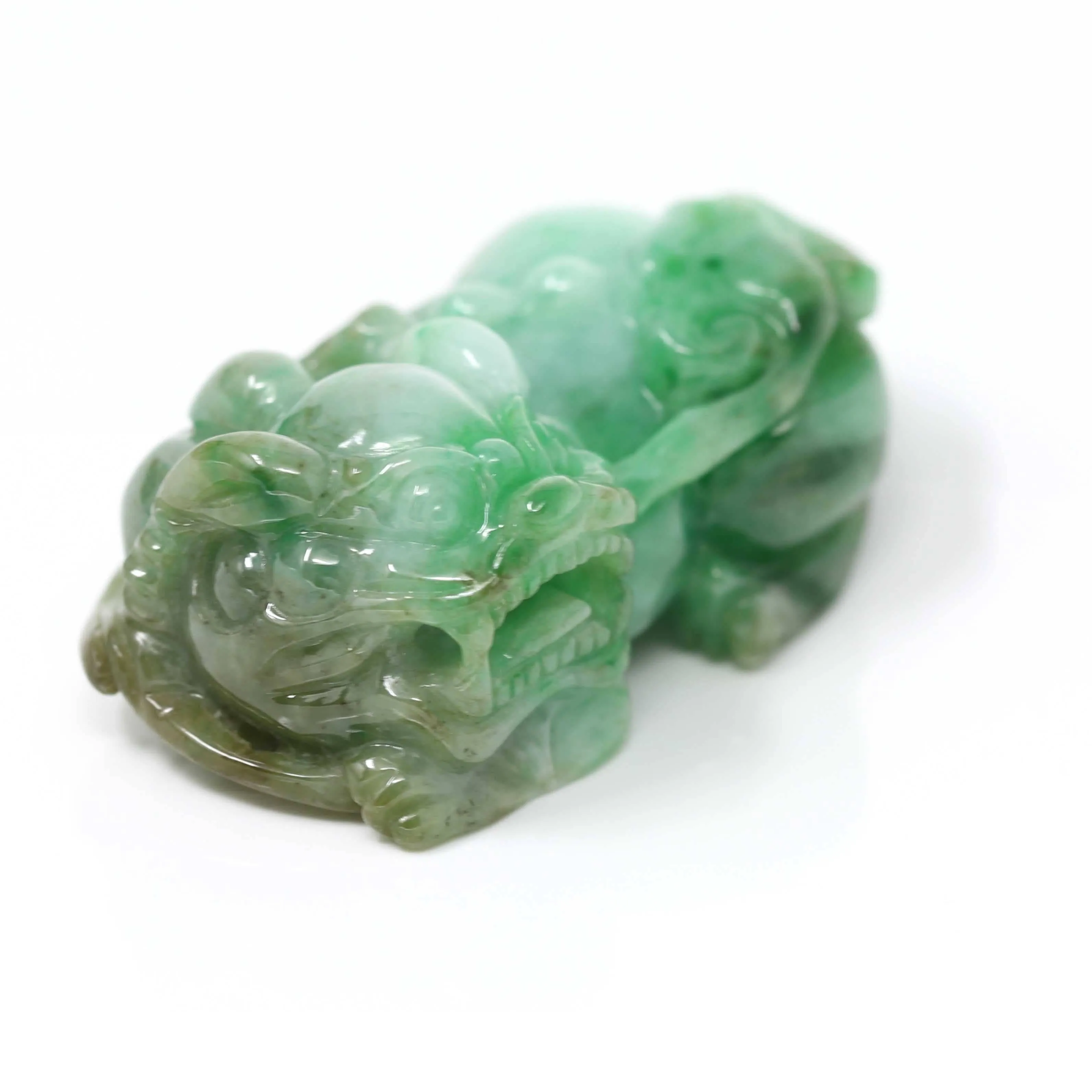 Baikalla™ Pi Xiu Green Jadeite Jade PiXiu Pendant Necklace (Feng Shui Lucky) JG078