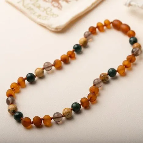 Baltic Amber Teething & Pain Jewelry in 'River'