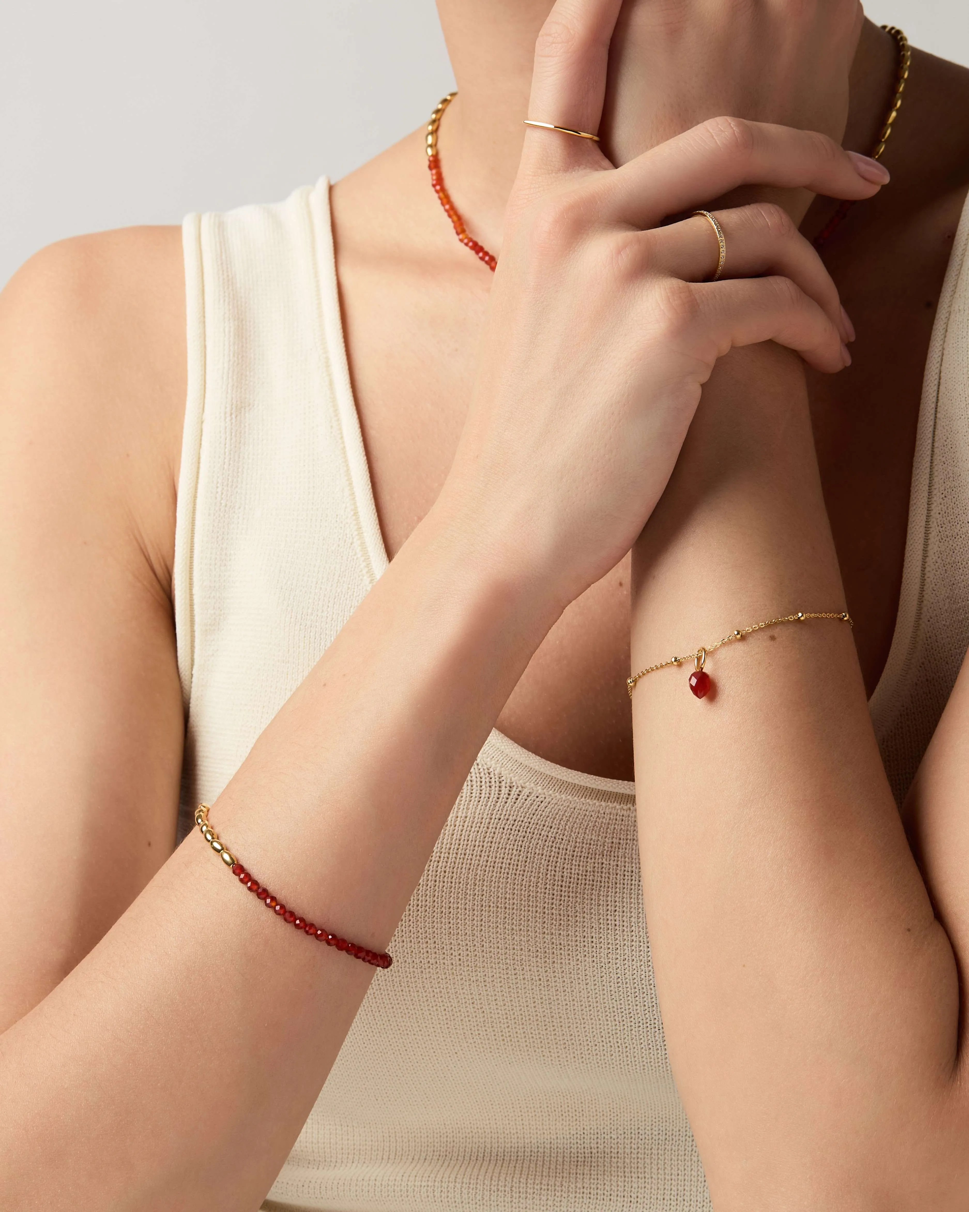 Barley Red Agate Bracelet