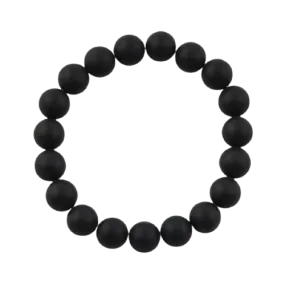 Barse Matte Bead Bracelet-Black Onyx