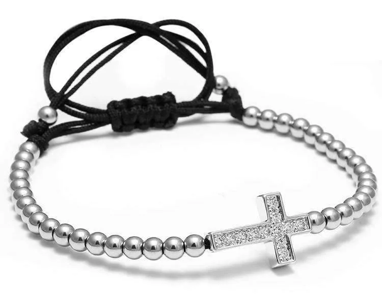 Beaded Cross Unisex Bracelet [4 Variants]