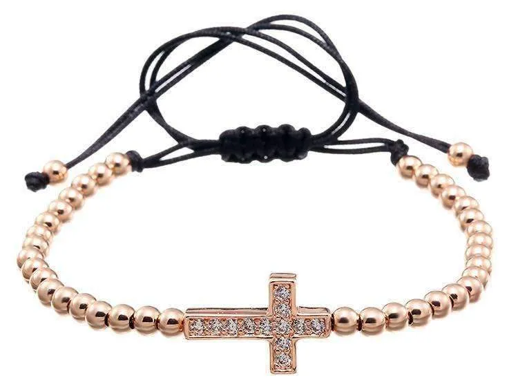 Beaded Cross Unisex Bracelet [4 Variants]